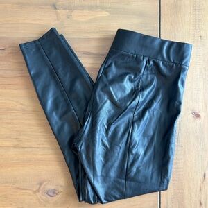 LOFT Black Faux Leather Leggings